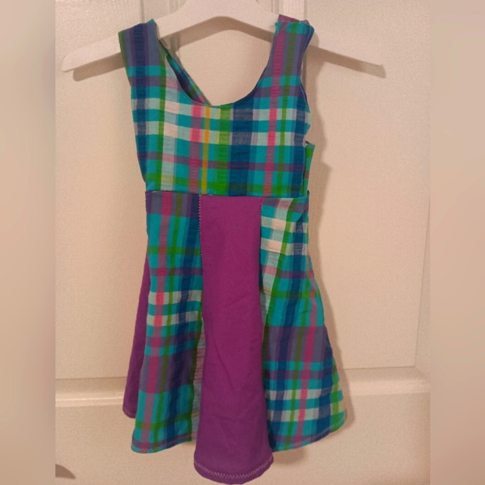 Handmade Plaid and Purple Sundress